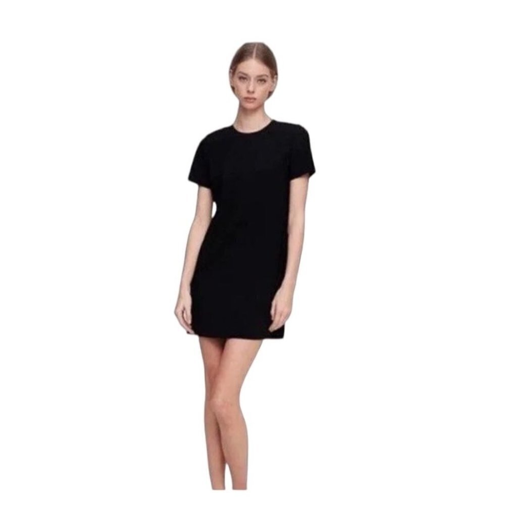 Babaton Aritzia Patricio Size 2 Mini Minimalist Black Slip A Line Dress